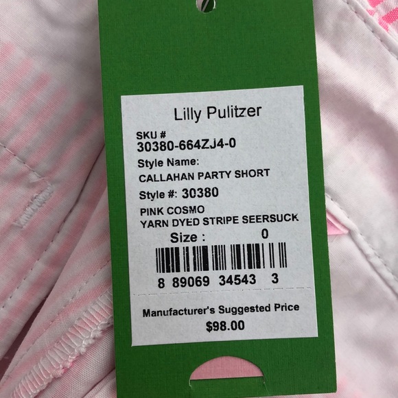 Lilly Pulitzer Pink Cosmo Callahan Party Shorts - Picture 8 of 10